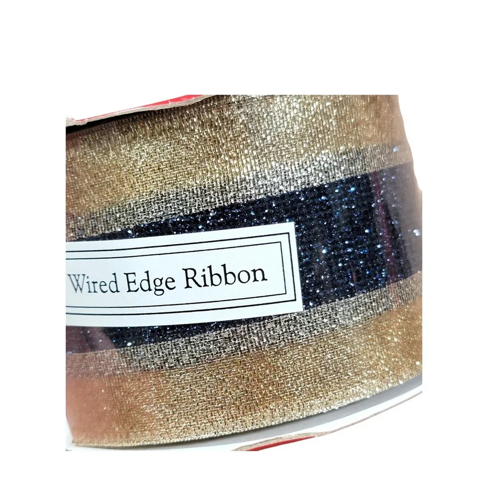 Hobby Lobby Christmas Wired Edge Ribbon Lot of 4 40 Yds 1.5